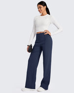 G4Free - Business Front Pleats Wide Leg Pants -GF24J276AA-S-GF24J277AA-S-GF24J278AA-S-GF24J276AB-M-GF24J277AB-M