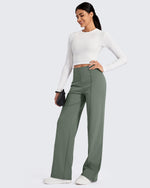 G4Free - Business Front Pleats Wide Leg Pants -GF24J276AA-S-GF24J277AA-S-GF24J278AA-S-GF24J276AB-M-GF24J277AB-M