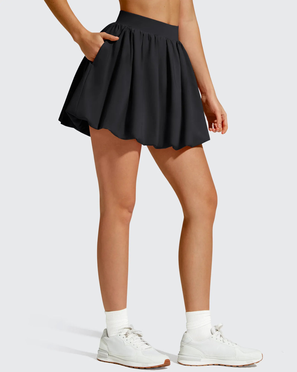 G4Free - Chillwhisp Bubble Ruffled Hem Inner Shorts Tennis Skirts 14'' -GF26H796B005F-XS-GF26H796B005A-S-GF26H796B005B-M-GF26H796B005C-L-GF26H796B005D-XL