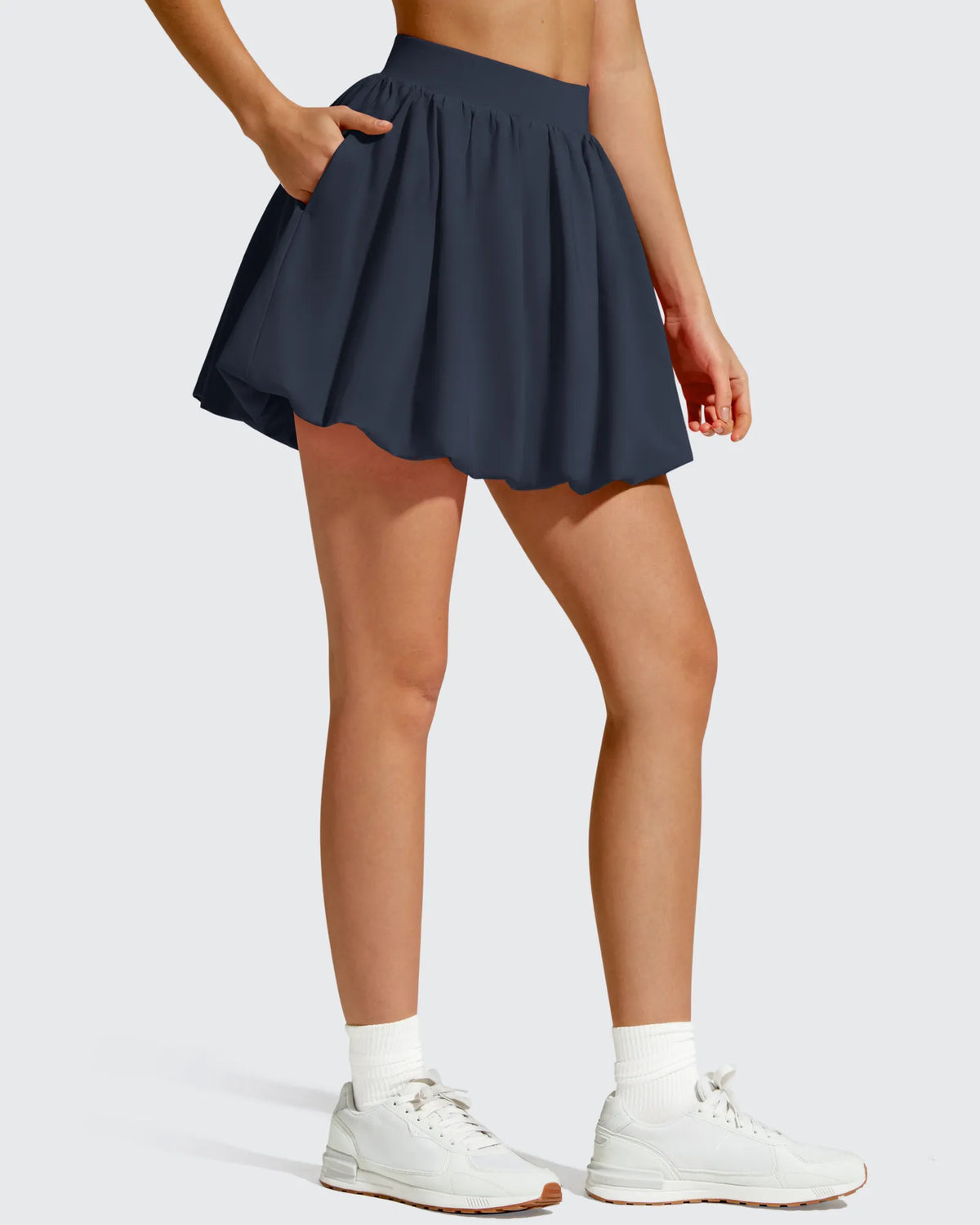 G4Free - Chillwhisp Bubble Ruffled Hem Inner Shorts Tennis Skirts 14'' -GF26H796B005F-XS-GF26H796B005A-S-GF26H796B005B-M-GF26H796B005C-L-GF26H796B005D-XL