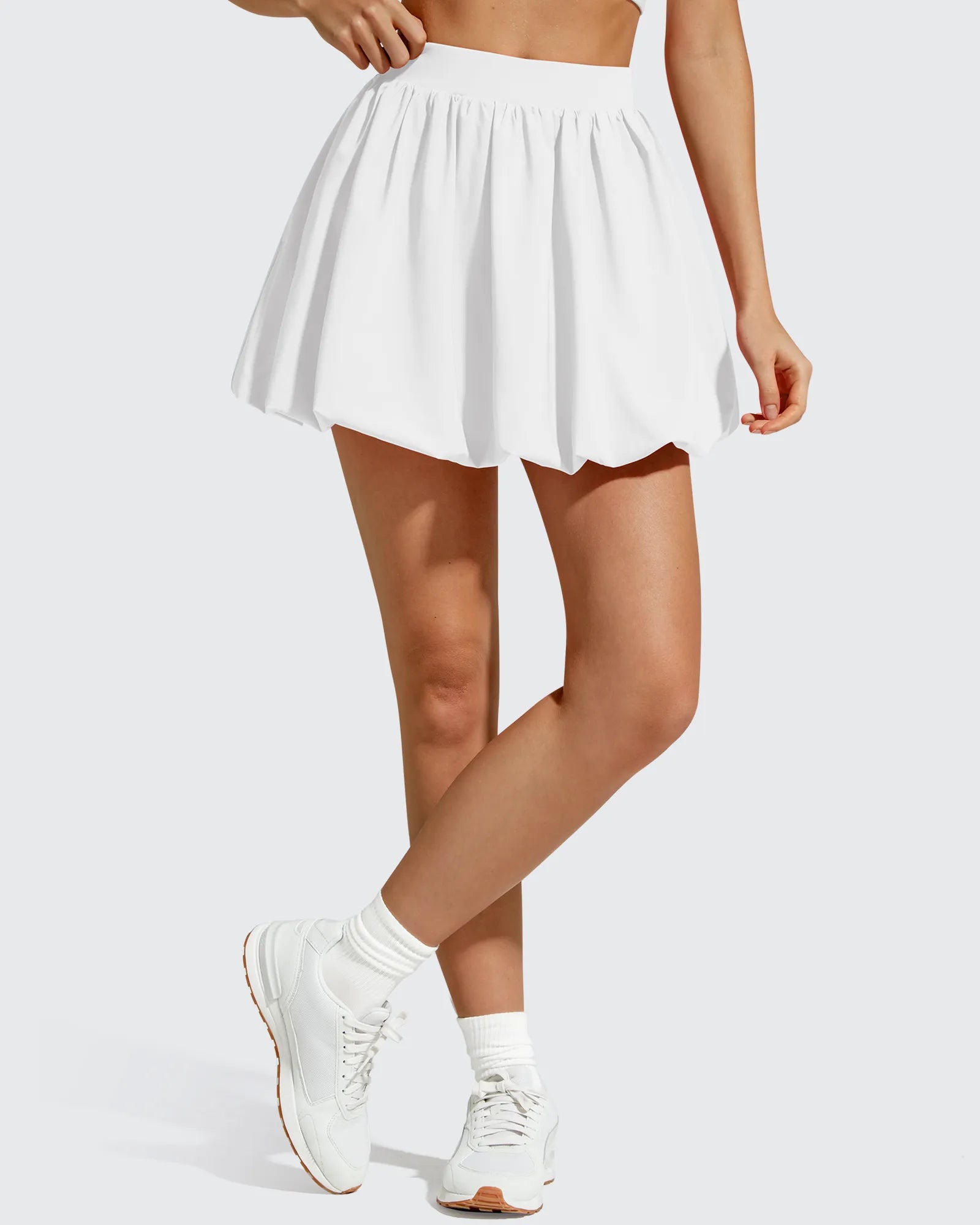 G4Free - Chillwhisp Bubble Ruffled Hem Inner Shorts Tennis Skirts 14'' -GF26H796B005F-XS-GF26H796B005A-S-GF26H796B005B-M-GF26H796B005C-L-GF26H796B005D-XL