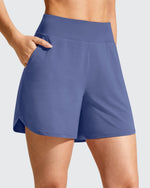 G4Free - Chillwhisp Built-in Brief Liner High Waist Athletic Shorts -GF26E710AA-S-GF26E710AB-M-GF26E710AC-L-GF26E710AD-XL-GF26E710AE-XXL