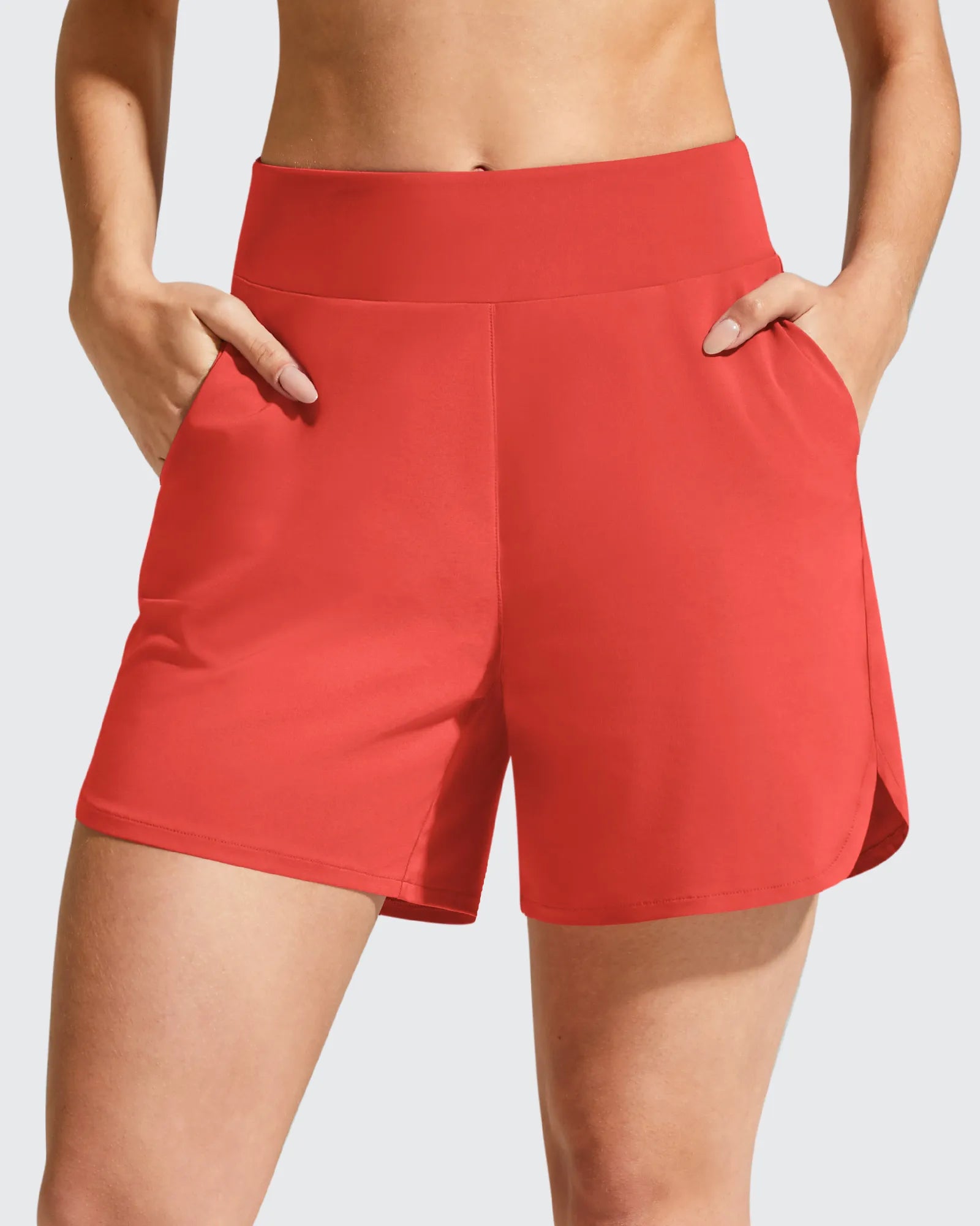 G4Free - Chillwhisp Built-in Brief Liner High Waist Athletic Shorts -GF26E710AA-S-GF26E710AB-M-GF26E710AC-L-GF26E710AD-XL-GF26E710AE-XXL