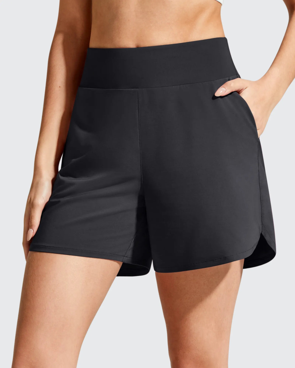 G4Free - Chillwhisp Built-in Brief Liner High Waist Athletic Shorts -GF26E710AA-S-GF26E710AB-M-GF26E710AC-L-GF26E710AD-XL-GF26E710AE-XXL
