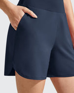 G4Free - Chillwhisp Built-in Brief Liner High Waist Athletic Shorts -GF26E710AA-S-GF26E710AB-M-GF26E710AC-L-GF26E710AD-XL-GF26E710AE-XXL