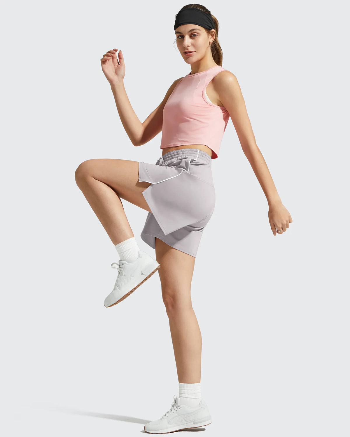 G4Free - Chillwhisp Built-in Shorts Split Running Shorts 3'' -GF26E646A001F-XS-GF26E646A001A-S-GF26E646A001B-M-GF26E646A001C-L-GF26E646A001D-XL