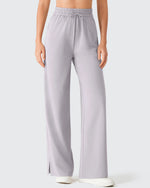 G4Free - Chillwhisp Drawstring Side Slit Flowy Palazzo Wide Leg Pants -GF26J855A001A-S-GF26J856A001A-S-GF26J857A001A-S-GF26J855A001B-M-GF26J856A001B-M