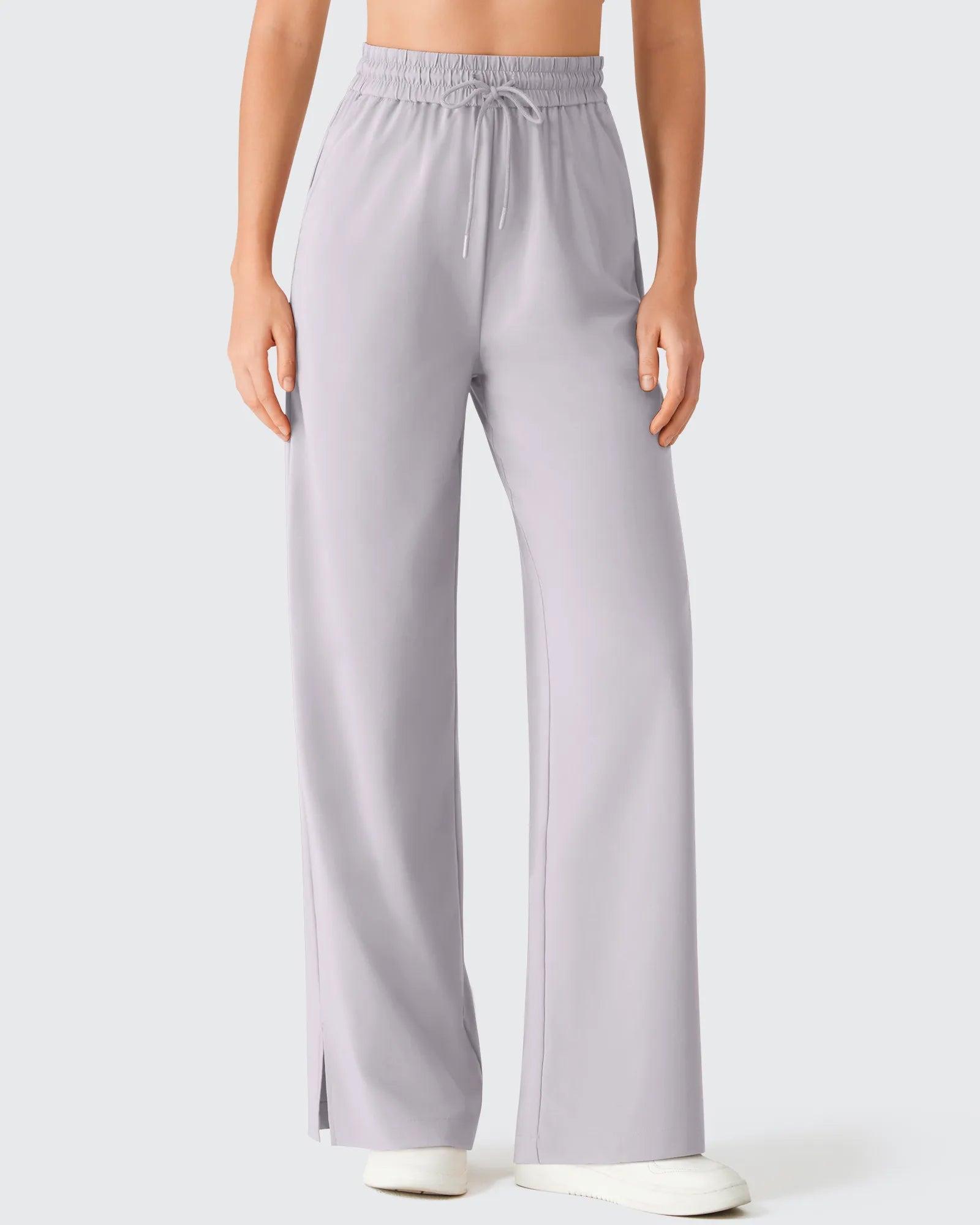 G4Free - Chillwhisp Drawstring Side Slit Flowy Palazzo Wide Leg Pants -GF26J855A001A-S-GF26J856A001A-S-GF26J857A001A-S-GF26J855A001B-M-GF26J856A001B-M