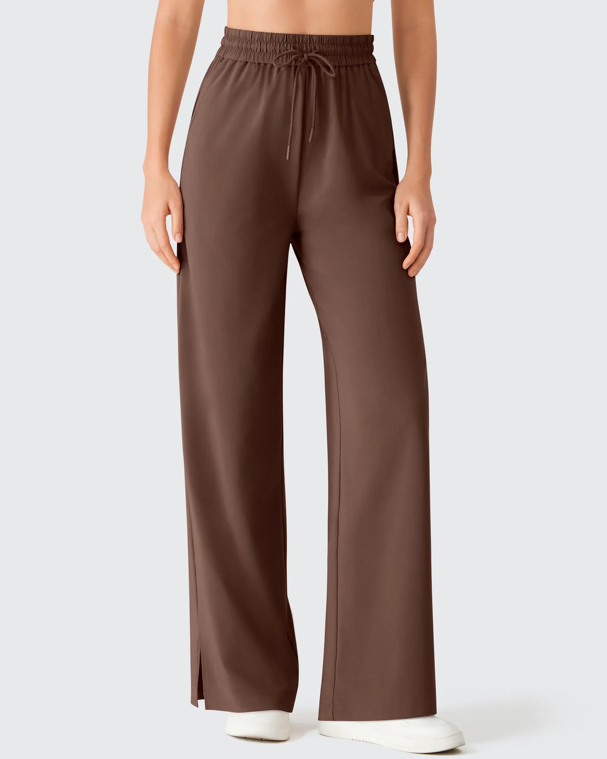 G4Free - Chillwhisp Drawstring Side Slit Flowy Palazzo Wide Leg Pants -GF26J855A001A-S-GF26J856A001A-S-GF26J857A001A-S-GF26J855A001B-M-GF26J856A001B-M