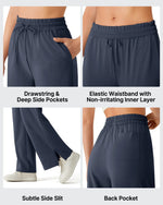 G4Free - Chillwhisp Drawstring Side Slit Flowy Palazzo Wide Leg Pants -GF26J855A001A-S-GF26J856A001A-S-GF26J857A001A-S-GF26J855A001B-M-GF26J856A001B-M