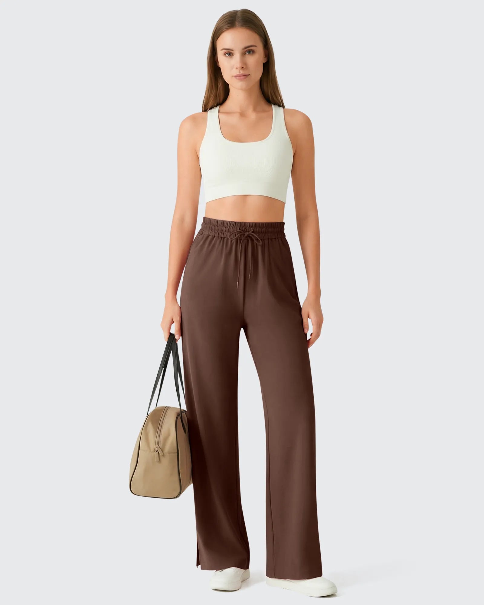 G4Free - Chillwhisp Drawstring Side Slit Flowy Palazzo Wide Leg Pants -GF26J855A001A-S-GF26J856A001A-S-GF26J857A001A-S-GF26J855A001B-M-GF26J856A001B-M