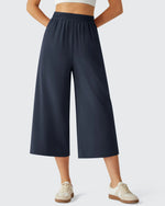 G4Free - Chillwhisp Elastic Waist Flowy Wide Leg Capri Pants 20'' -GF26J866D019A-S-GF26J866D019B-M-GF26J866D019C-L-GF26J866D019D-XL-GF26J866D019E-XXL