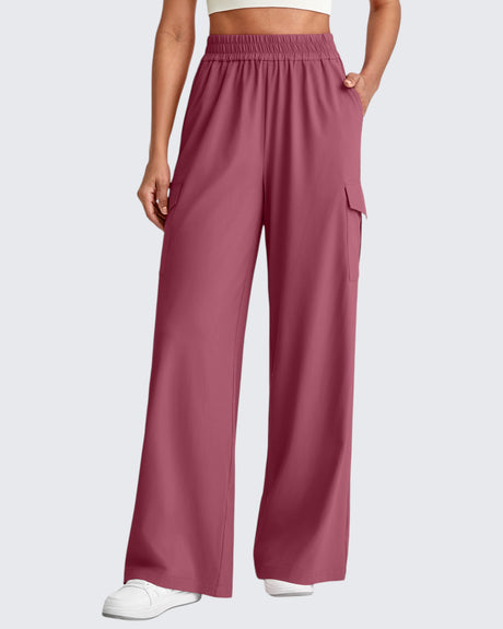 G4Free - Chillwhisp High Waisted Wide Leg Cargo Pants -GF25J437DA-S