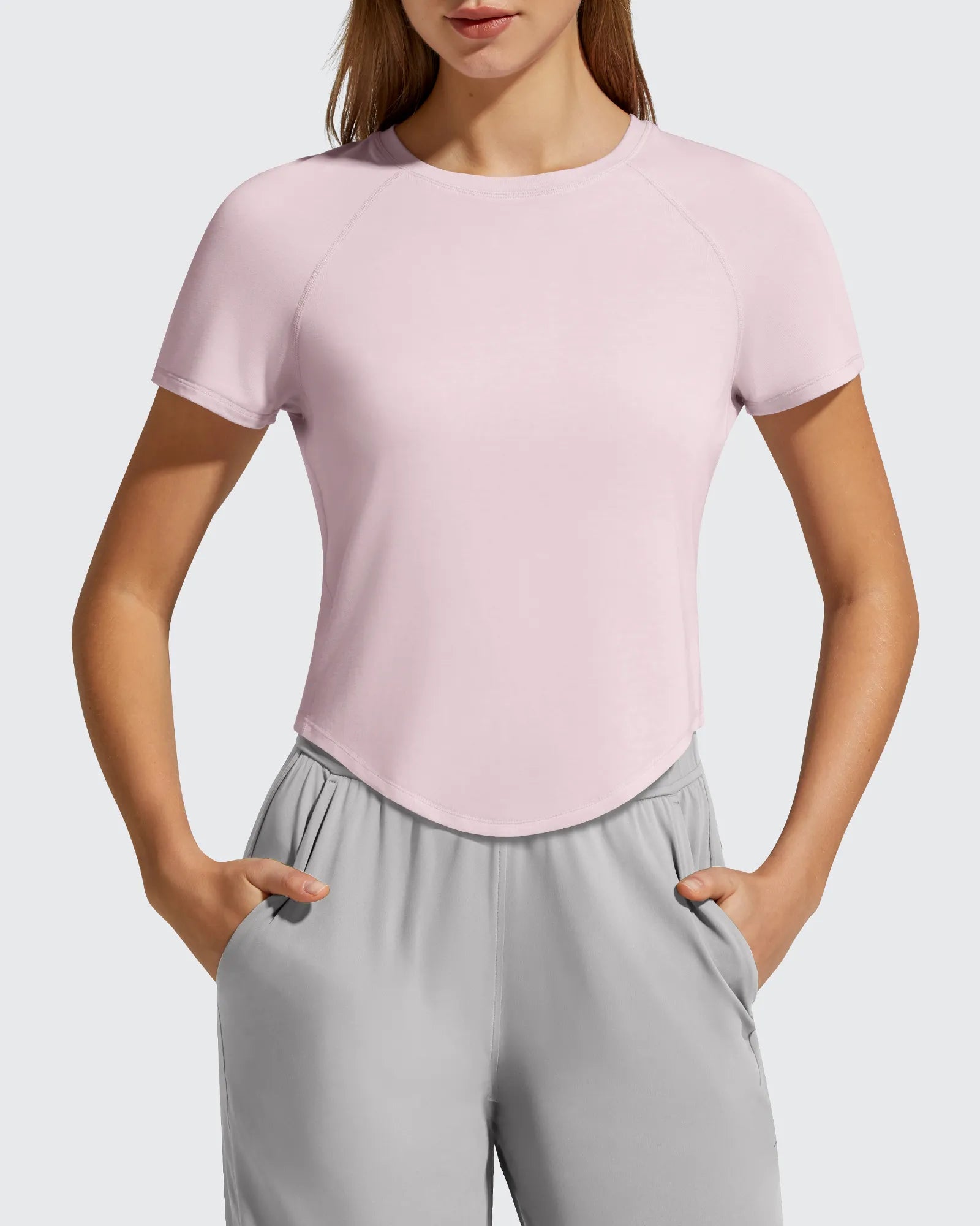 G4Free - Cropped Crewneck Relaxed Fit Short Sleeve Tops -GF26K885A001A-S-GF26K885A001B-M-GF26K885A001C-L-GF26K885A001D-XL-GF26K885A001E-XXL