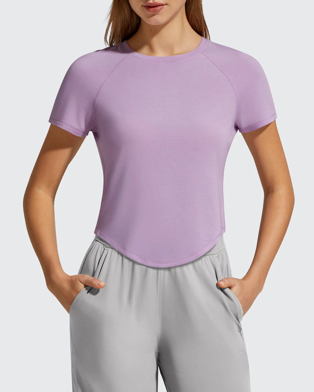 G4Free - Cropped Crewneck Relaxed Fit Short Sleeve Tops -GF26K885A001A-S-GF26K885A001B-M-GF26K885A001C-L-GF26K885A001D-XL-GF26K885A001E-XXL