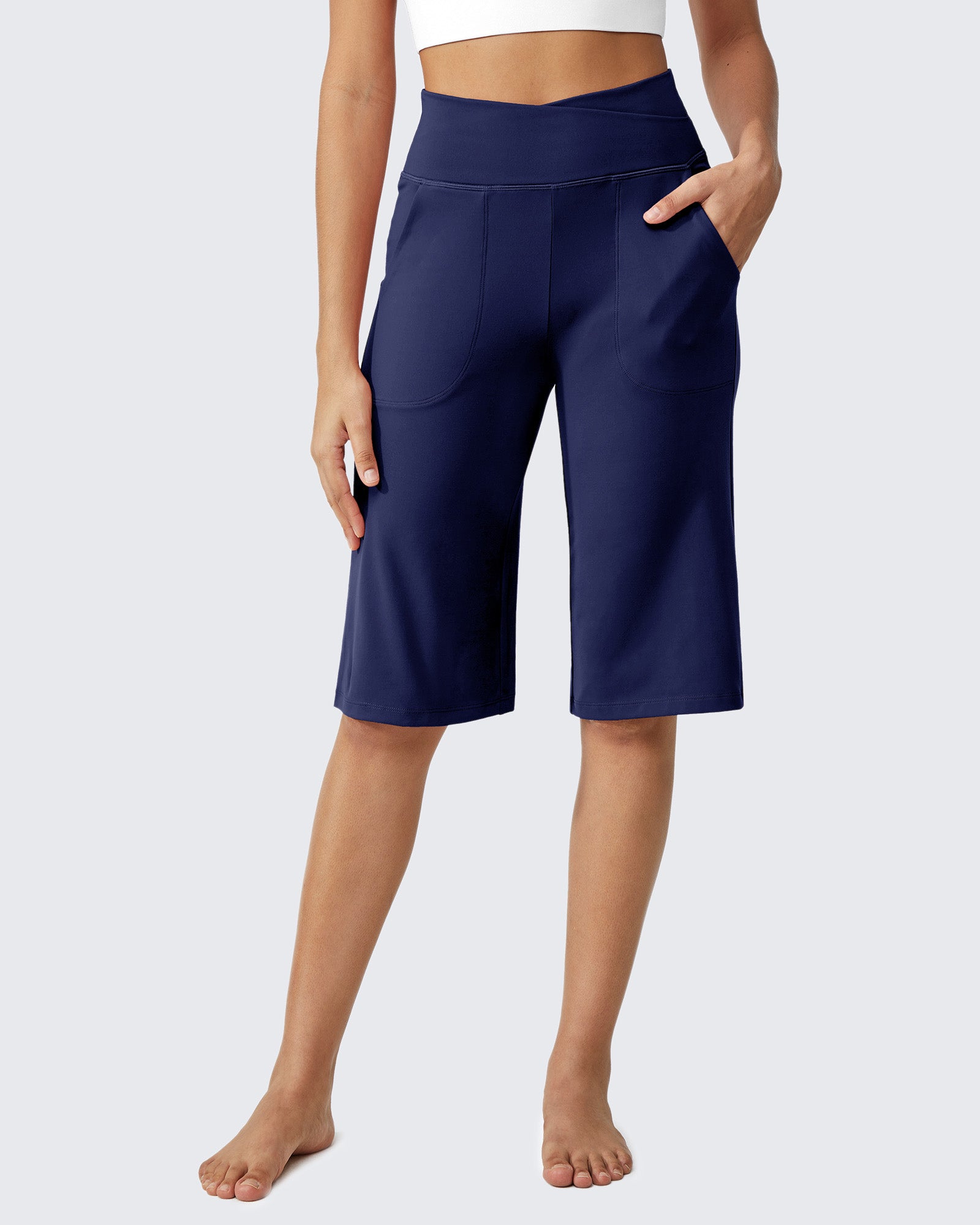 G4Free - EverGoing 14" Knee Length Capri Pants Summer -GF24J195AF-XS