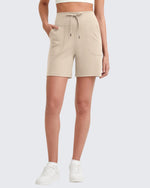 G4Free - EverGoing Bermuda Drawstring High-Waist Athletic Shorts -GF25E308AF-XS-GF25E308AA-S-GF25E308AB-M-GF25E308AC-L-GF25E308AD-XL