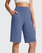 G4Free - EverGoing Bermuda Pockets Knee Length Shorts 10" -GF26E795D015A-S