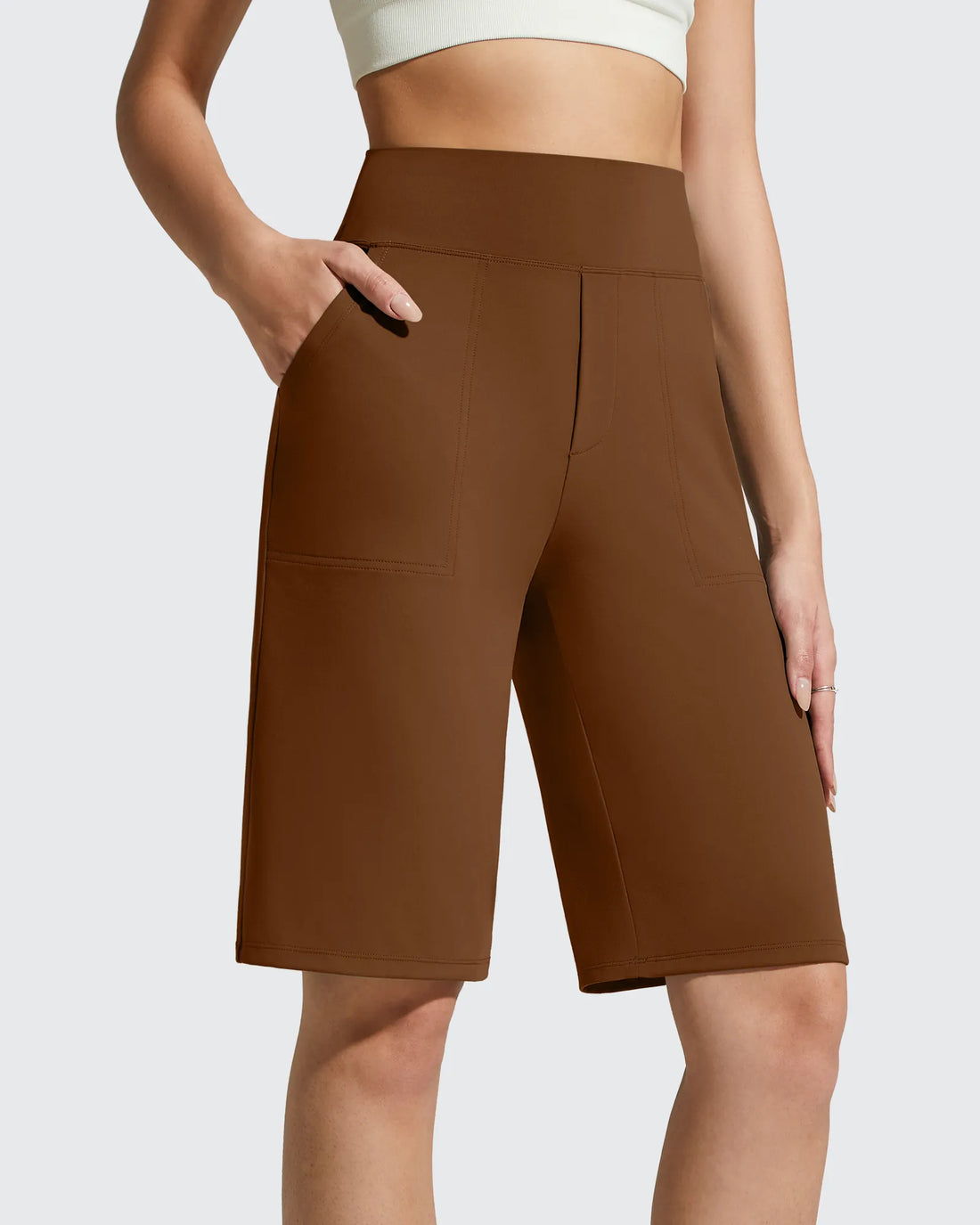 G4Free - EverGoing Bermuda Pockets Knee Length Shorts 10" -GF26E795F004A-S