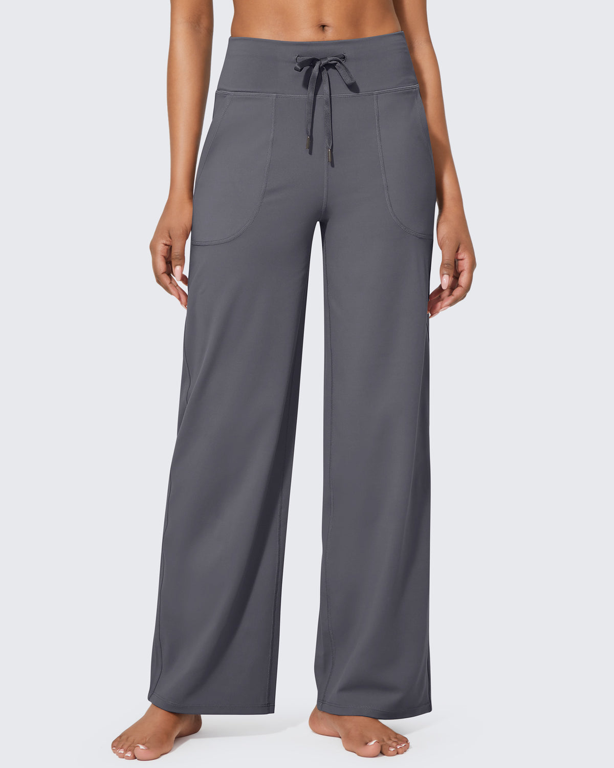 G4Free - EverGoing Business Casual High-Waist Wide Leg Pants Petite -GF23J189AF-XS