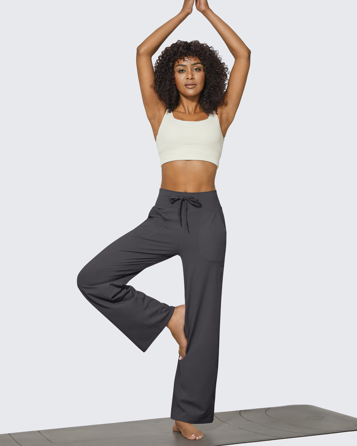 G4Free - EverGoing Business Casual High-Waist Wide Leg Pants Petite -GF23J189AF-XS