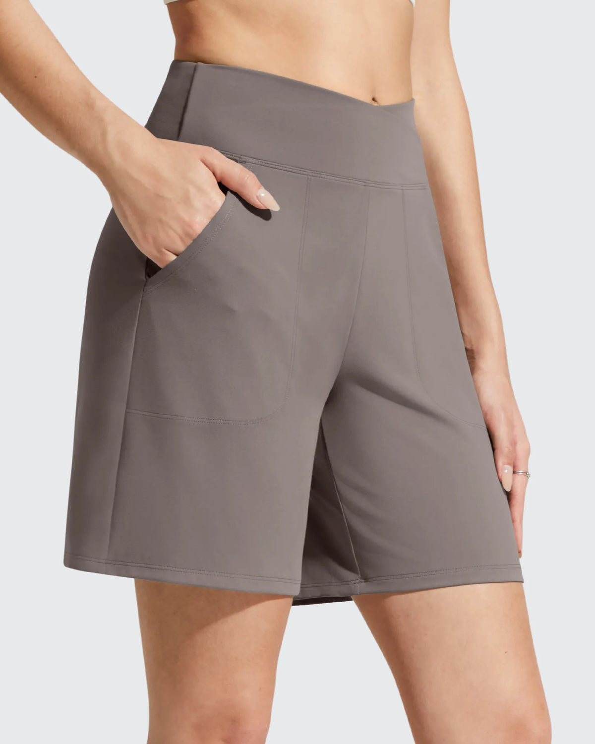 G4Free - EverGoing Cross Waist Pockets Athletic Shorts 6'' -GF26E784A001F-XS-GF26E784A001A-S-GF26E784A001B-M-GF26E784A001C-L-GF26E784A001D-XL