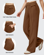 G4Free - EverGoing Flap Pockets Wide Leg Dressy Pants -GF25J640AA-S-GF25J641AA-S-GF25J642AA-S-GF25J640AB-M-GF25J641AB-M
