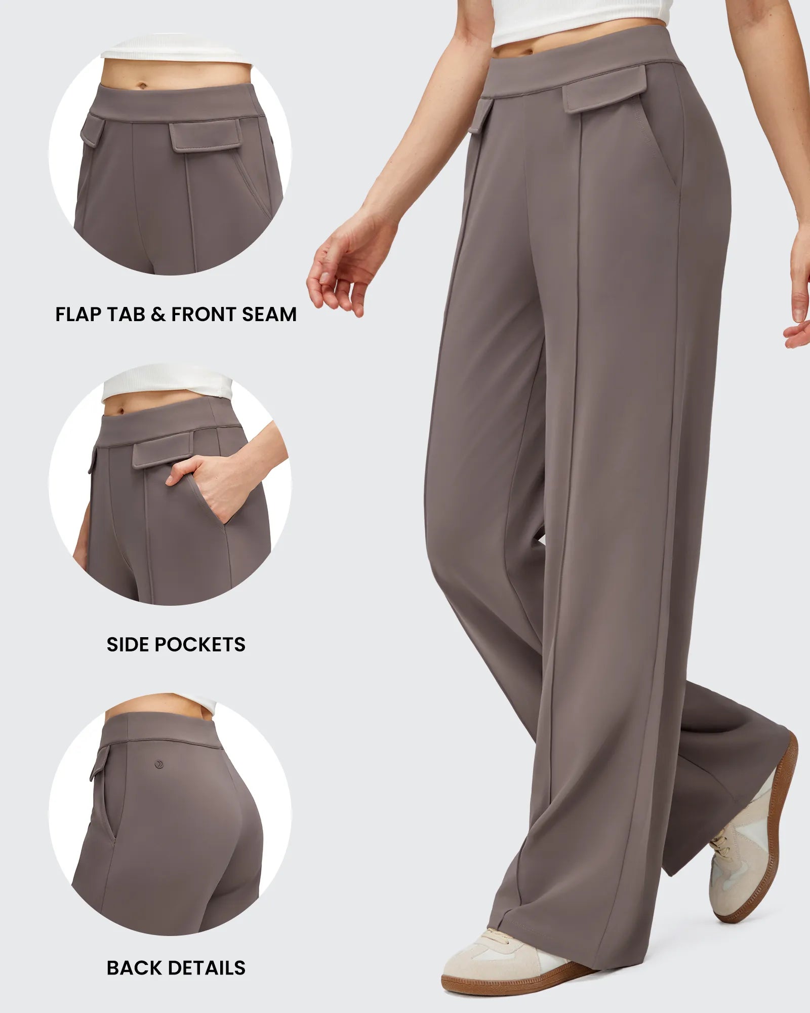 G4Free - EverGoing Flap Pockets Wide Leg Dressy Pants -GF25J640AA-S-GF25J641AA-S-GF25J642AA-S-GF25J640AB-M-GF25J641AB-M