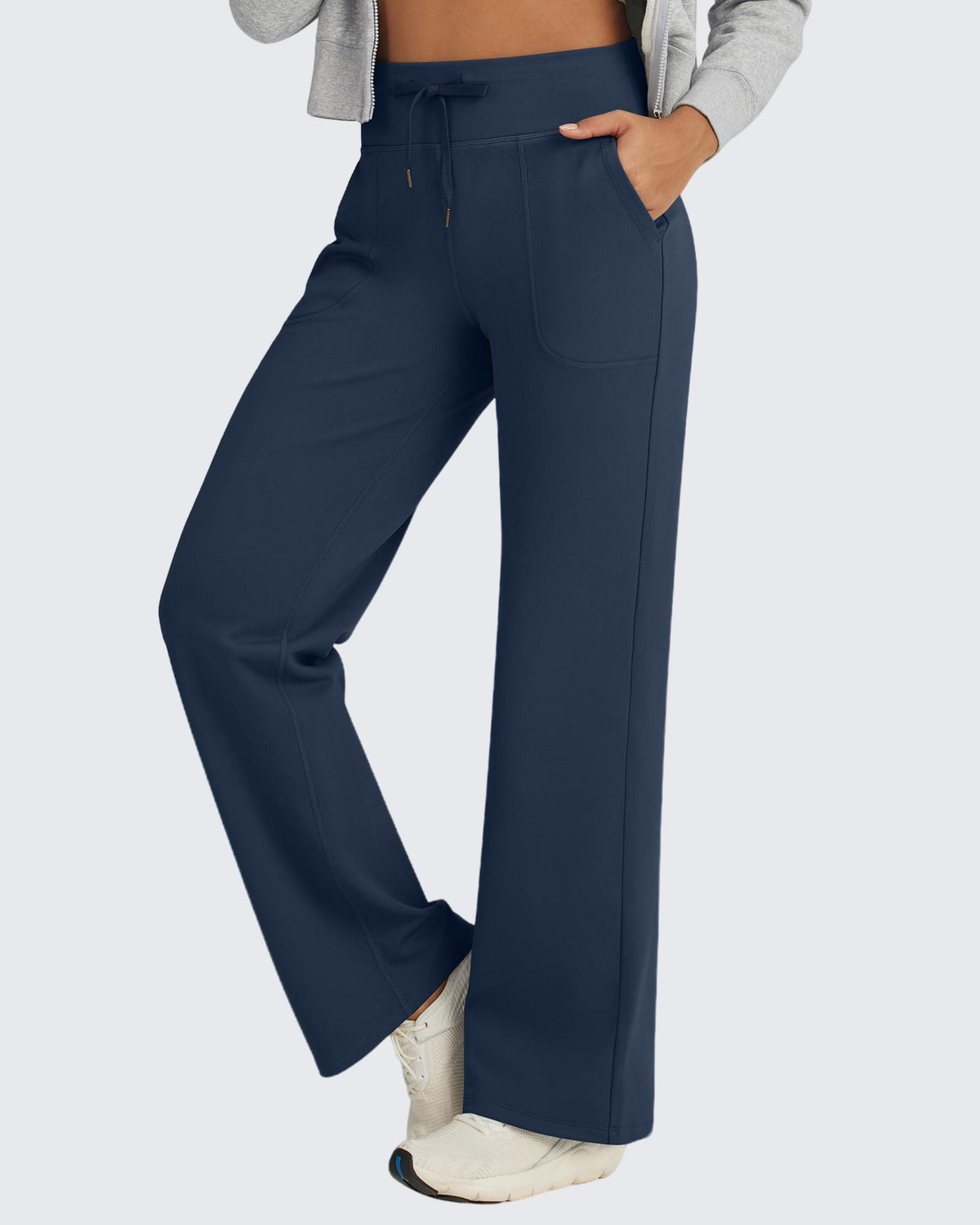 G4Free - EverGoing Fleece Lined High-Waist Drawstring Pants -GF24J215AA-S
