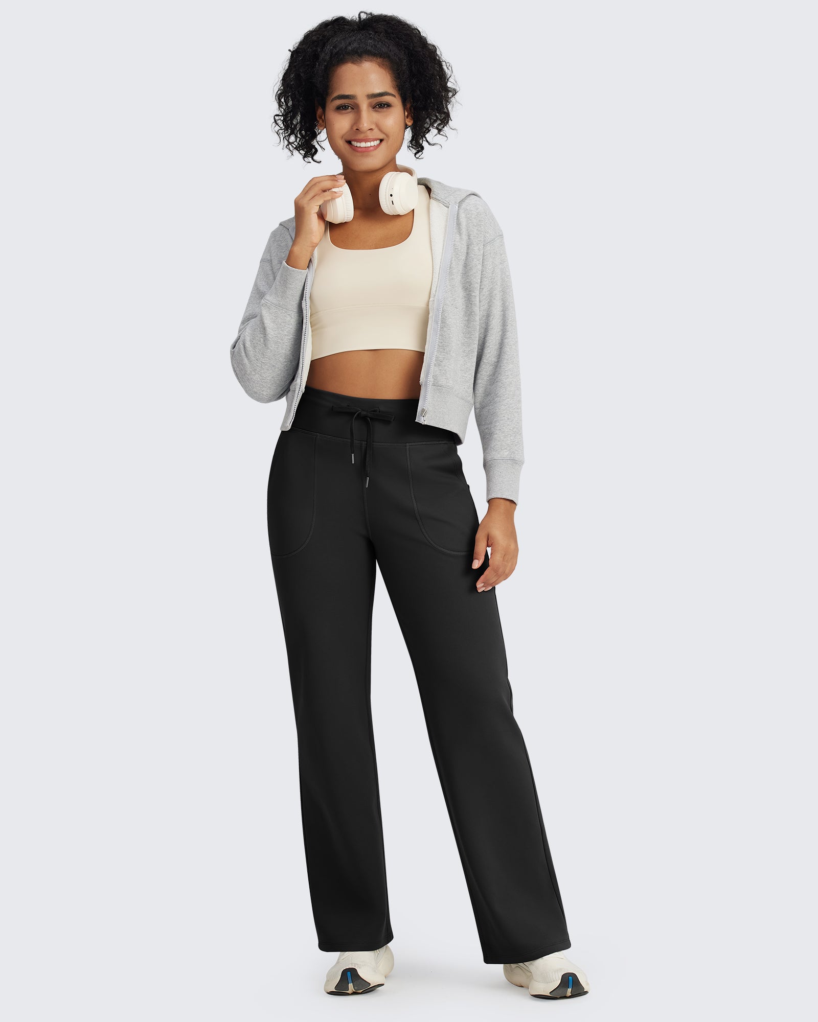 Thermal Fleece Lined Wide Leg Sweatpants – G4Free Warm Pants