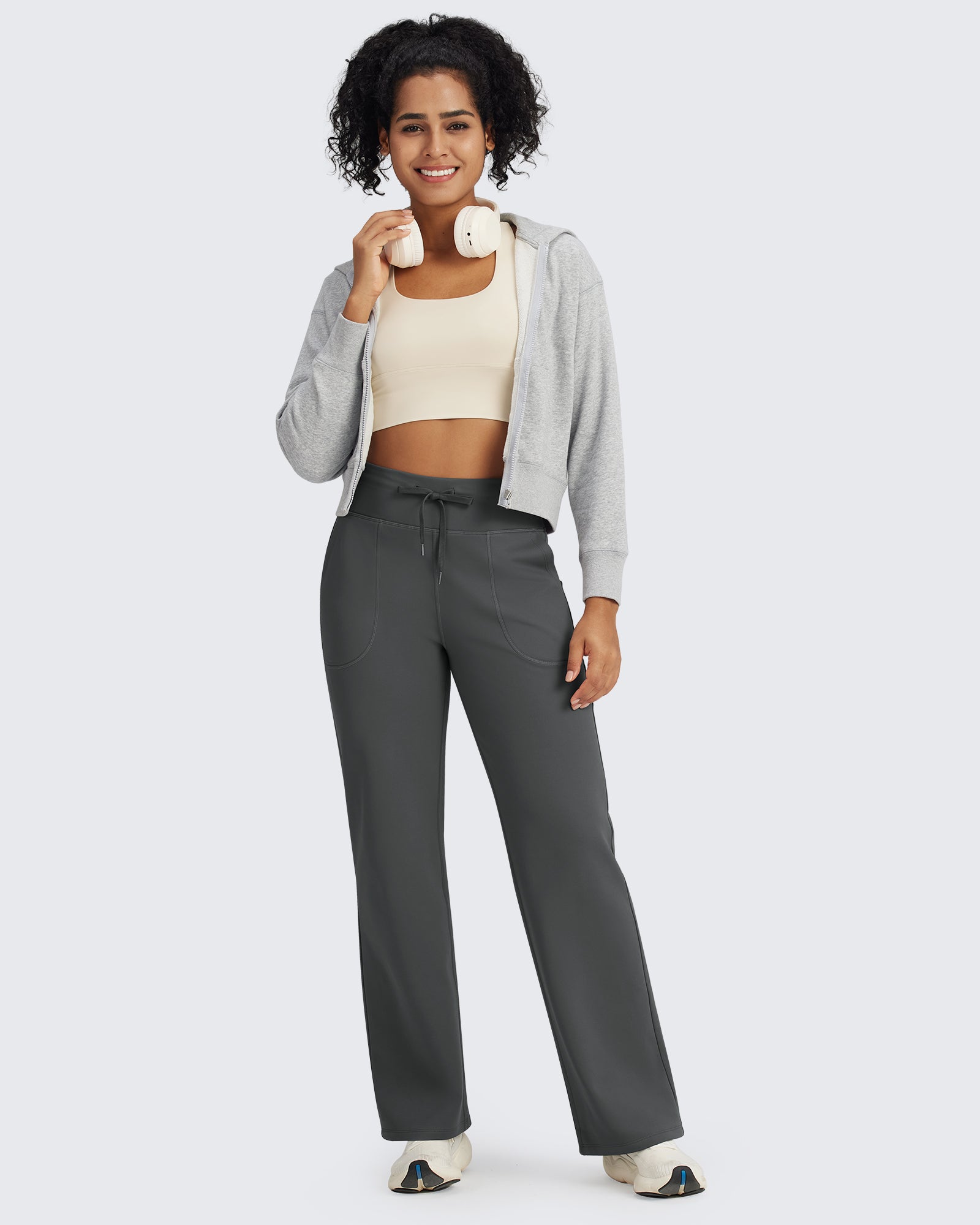 G4Free - EverGoing Fleece Lined High-Waist Drawstring Pants -GF24J215AA-S-GF24J216AA-S-GF24J217AA-S-GF24J215AB-M-GF24J216AB-M