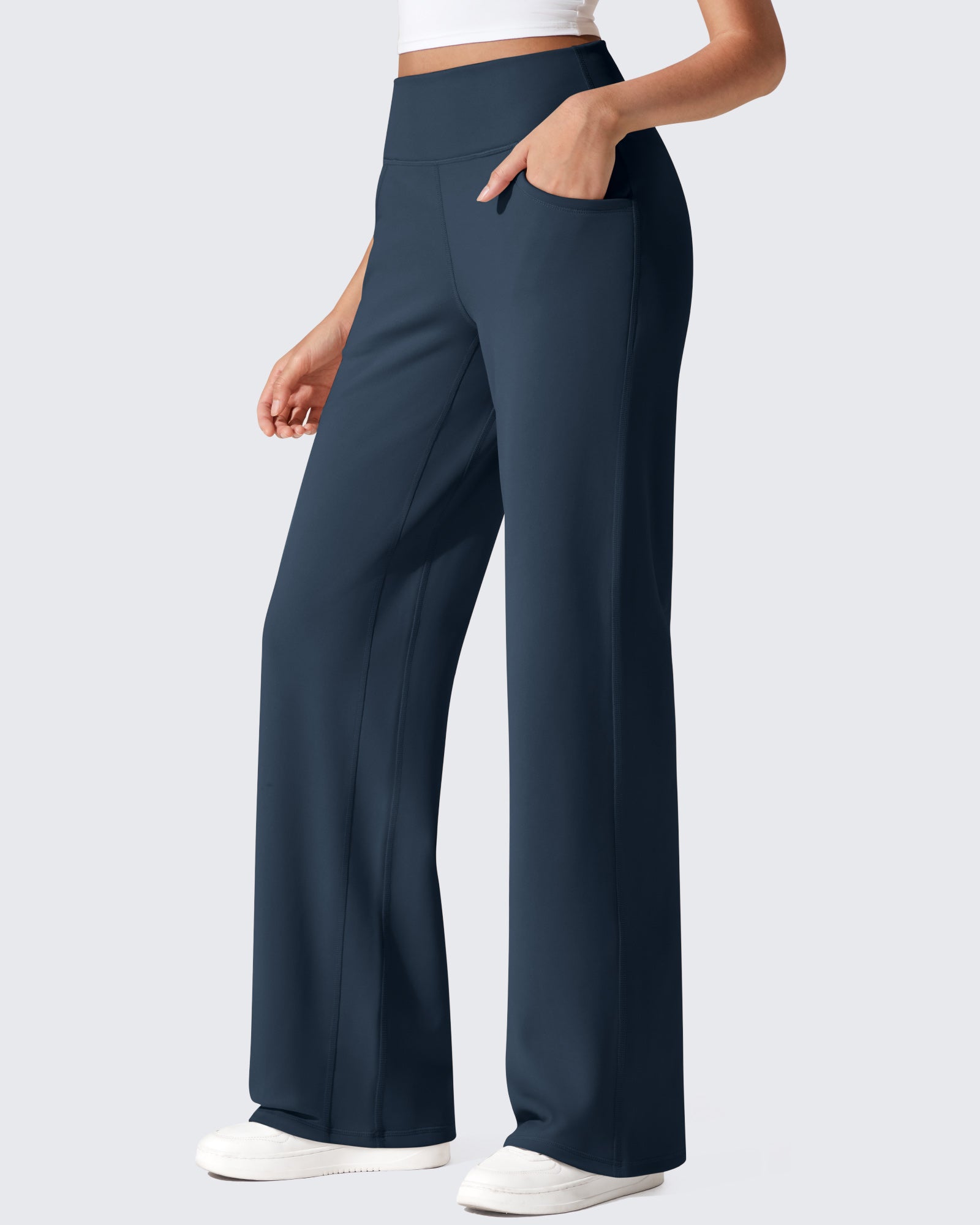 G4Free - EverGoing Fleece Lined High-Waist Wide Leg Thermal Trousers -GF24J230AA-S-GF24J231AA-S-GF24J232AA-S-GF24J230AB-M-GF24J231AB-M