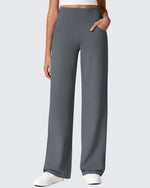 G4Free - EverGoing Fleece Lined High-Waist Wide Leg Thermal Trousers -GF24J230BA-S