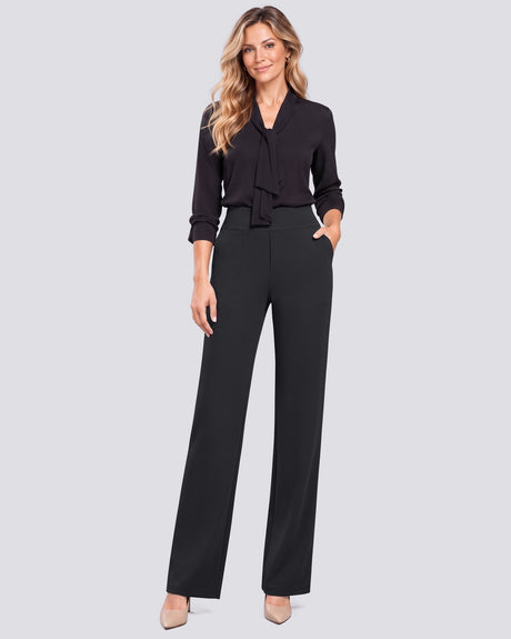 G4Free - EverGoing Fleece Lined High-Waisted Dressy Pants -GF24J238AA-S