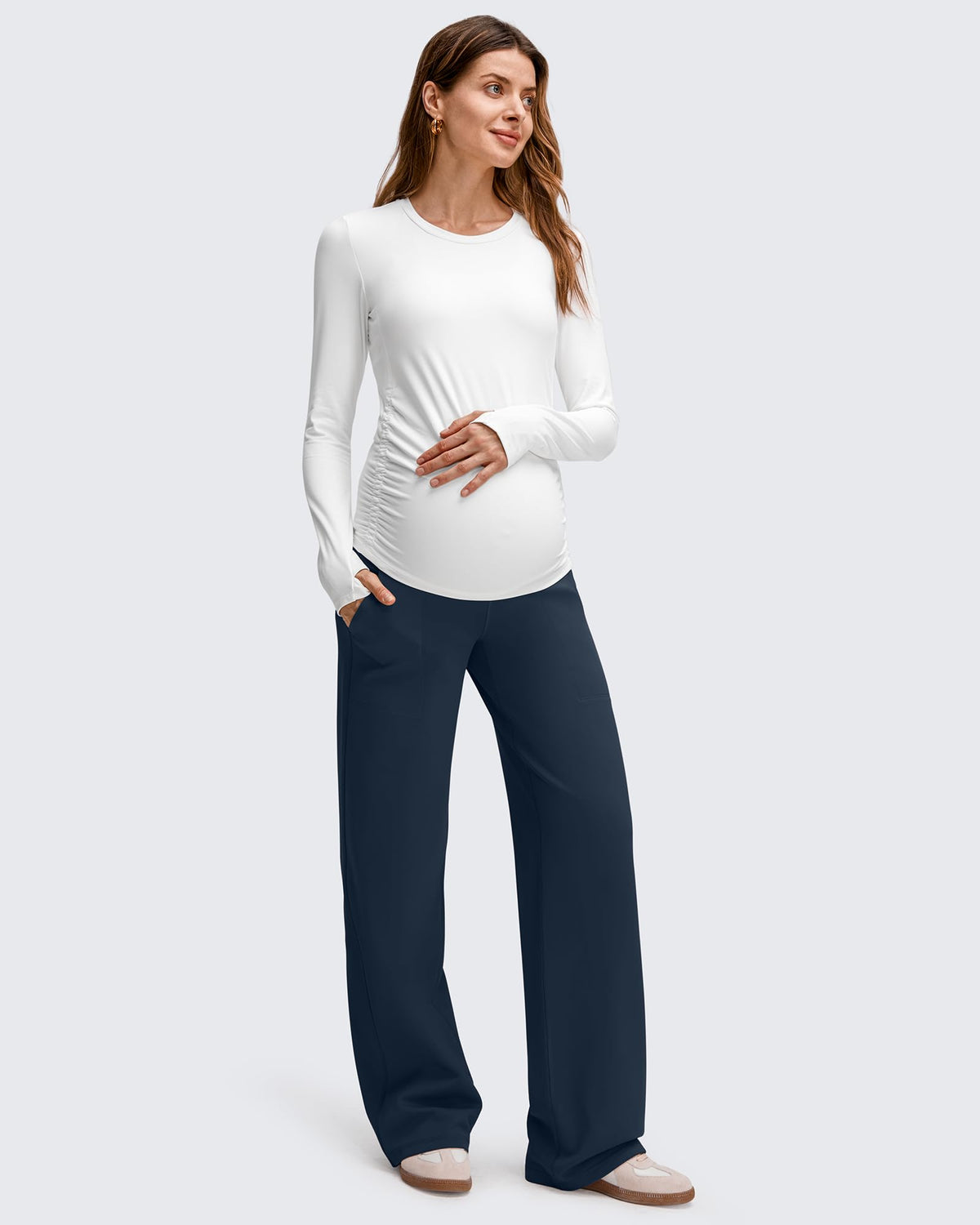 G4Free - EverGoing Fleece Lined Maternity Wide Leg Pants -GF25JY599AF-XS-GF25JY600AF-XS-GF25JY601AF-XS-GF25JY599AA-S-GF25JY600AA-S