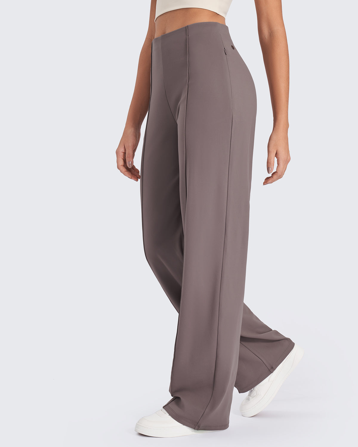 G4Free - EverGoing Front Pleats Wide Leg Pants -GF24J276DA-S