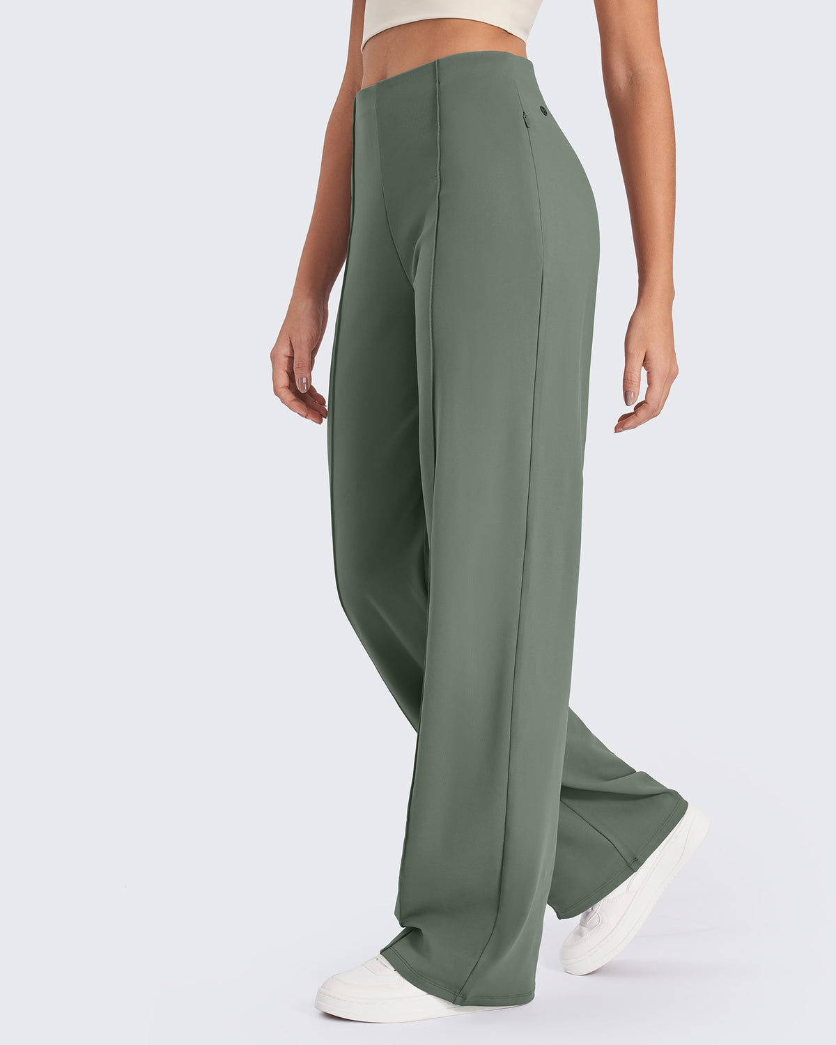G4Free - EverGoing Front Pleats Wide Leg Pants -GF24J276FA-S