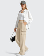 G4Free - EverGoing High-Waist 4 Pockets Wide Leg Cargo Pants -GF26J798A001A-S-GF26J799A001A-S-GF26J800A001A-S-GF26J798A001B-M-GF26J799A001B-M