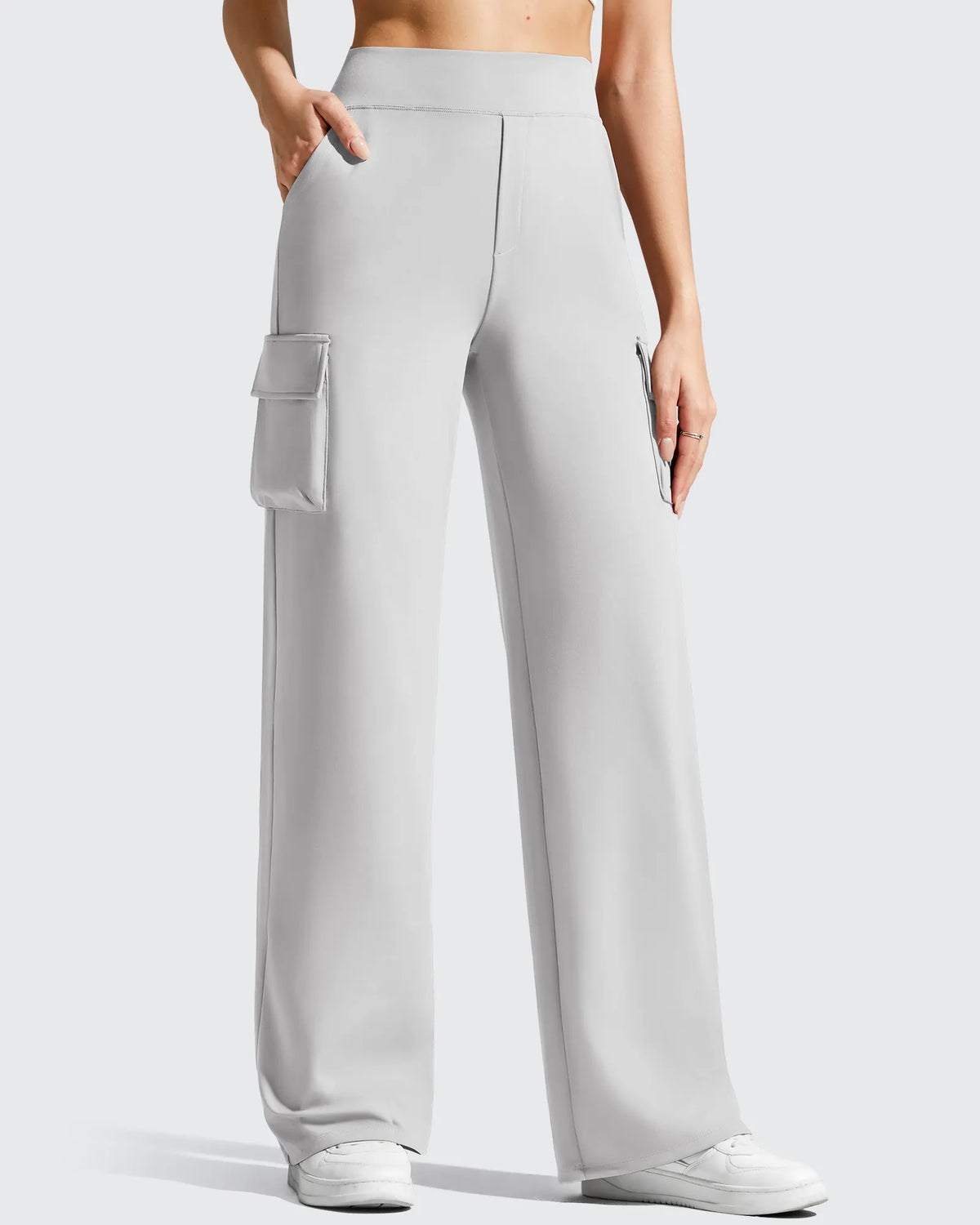 G4Free - EverGoing High-Waist 4 Pockets Wide Leg Cargo Pants -GF26J798A001A-S-GF26J799A001A-S-GF26J800A001A-S-GF26J798A001B-M-GF26J799A001B-M