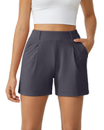 G4Free - EverGoing High-Waist Belted Pleated Casual Dressy Shorts -GF24E200AF-XS-GF24E200AA-S-GF24E200AB-M-GF24E200AC-L-GF24E200AD-XL