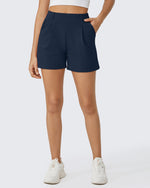 G4Free - EverGoing High-Waist Belted Pleated Casual Dressy Shorts -GF24E200AF-XS-GF24E200AA-S-GF24E200AB-M-GF24E200AC-L-GF24E200AD-XL