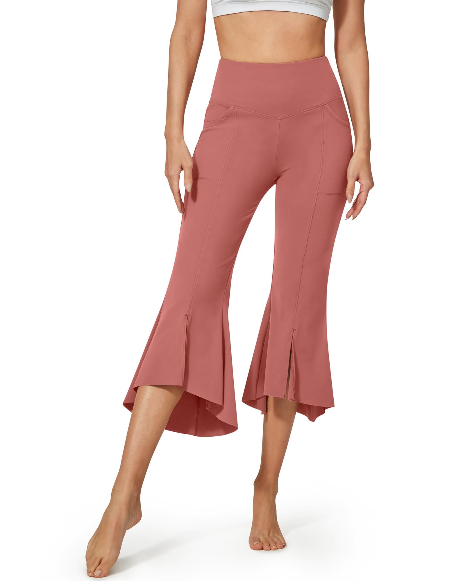 G4Free - EverGoing High-Waist Ruffle Yoga Casual Capri Pants -GF23A140AA-S-GF23A140AB-M-GF23A140AC-L-GF23A140AD-XL-GF23A140AE-XXL