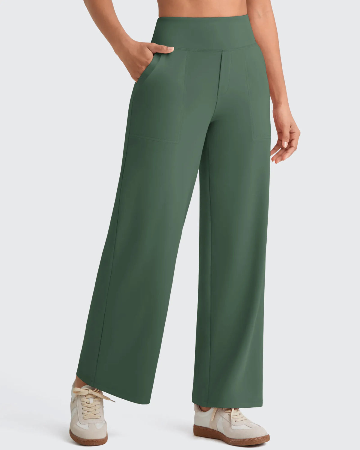 G4Free - EverGoing High Waist Stretch Dressy Cropped Pants Petite -GF25J463BF-XS
