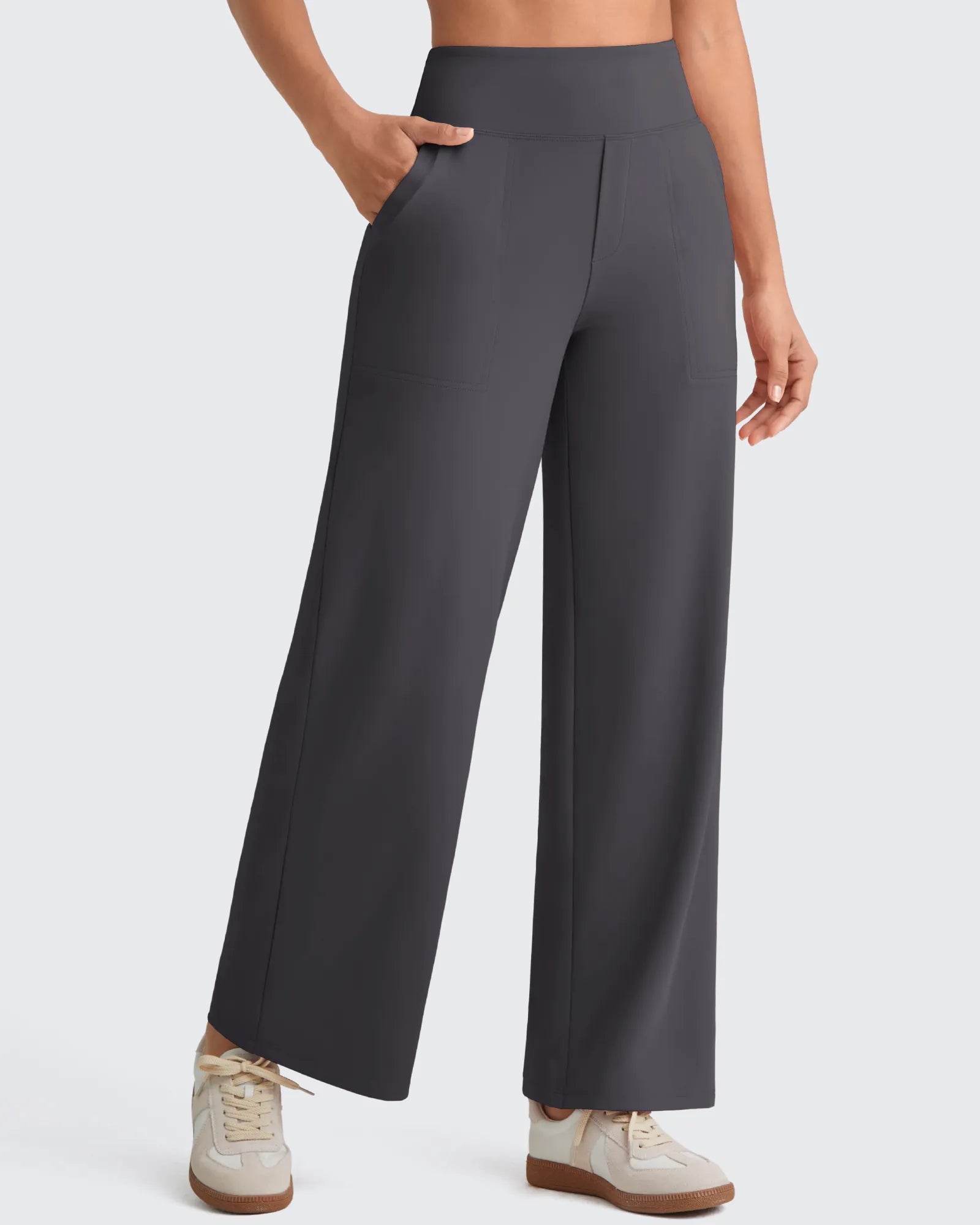 G4Free - EverGoing High Waist Stretch Dressy Cropped Pants Petite -GF25J463BF-XS