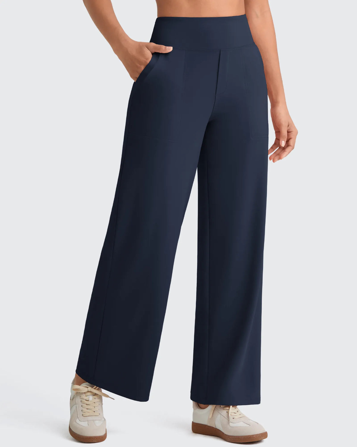 G4Free - EverGoing High Waist Stretch Dressy Cropped Pants Petite -GF25J463BF-XS