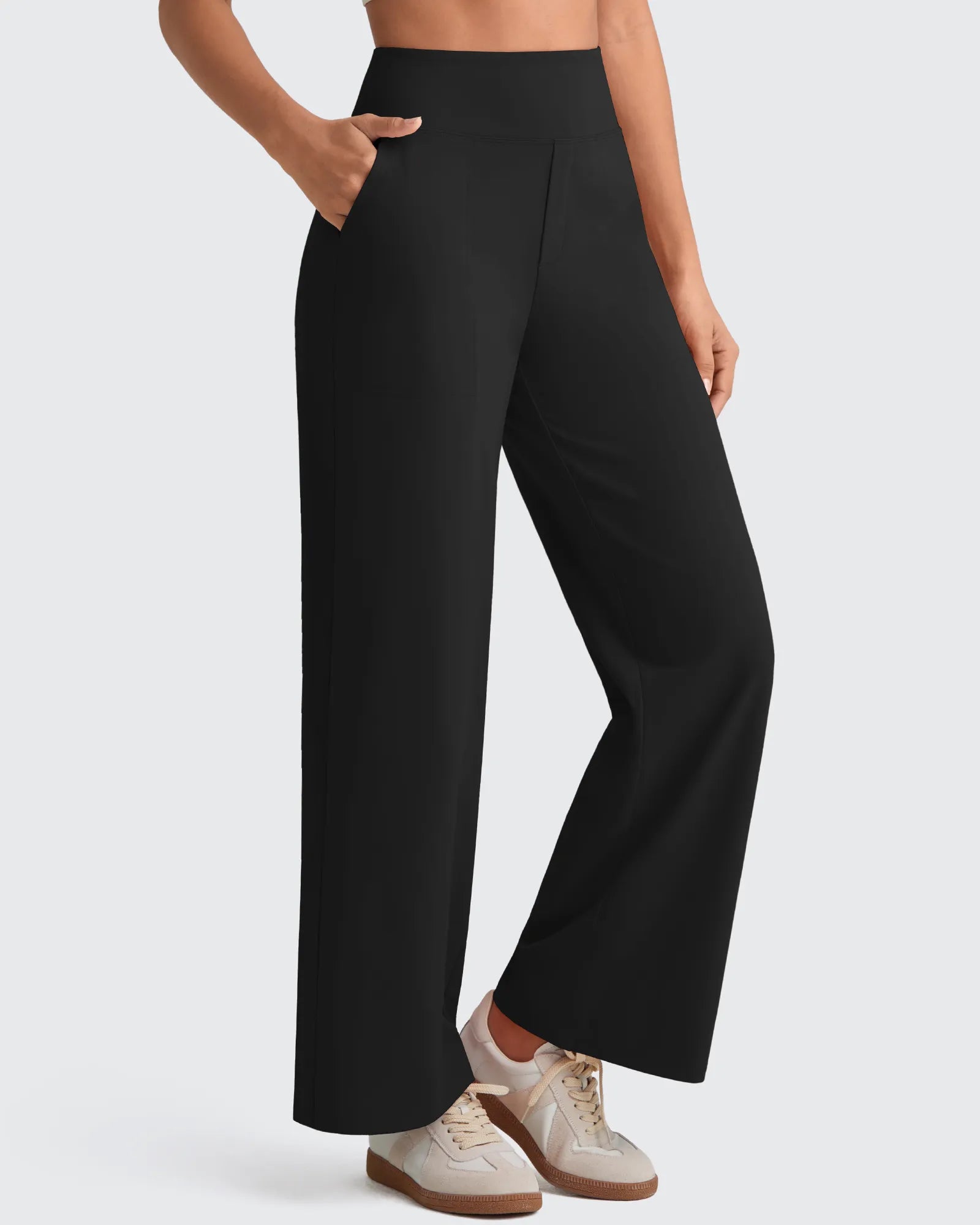 G4Free - EverGoing High Waist Stretch Dressy Cropped Pants Petite -GF25J463BF-XS