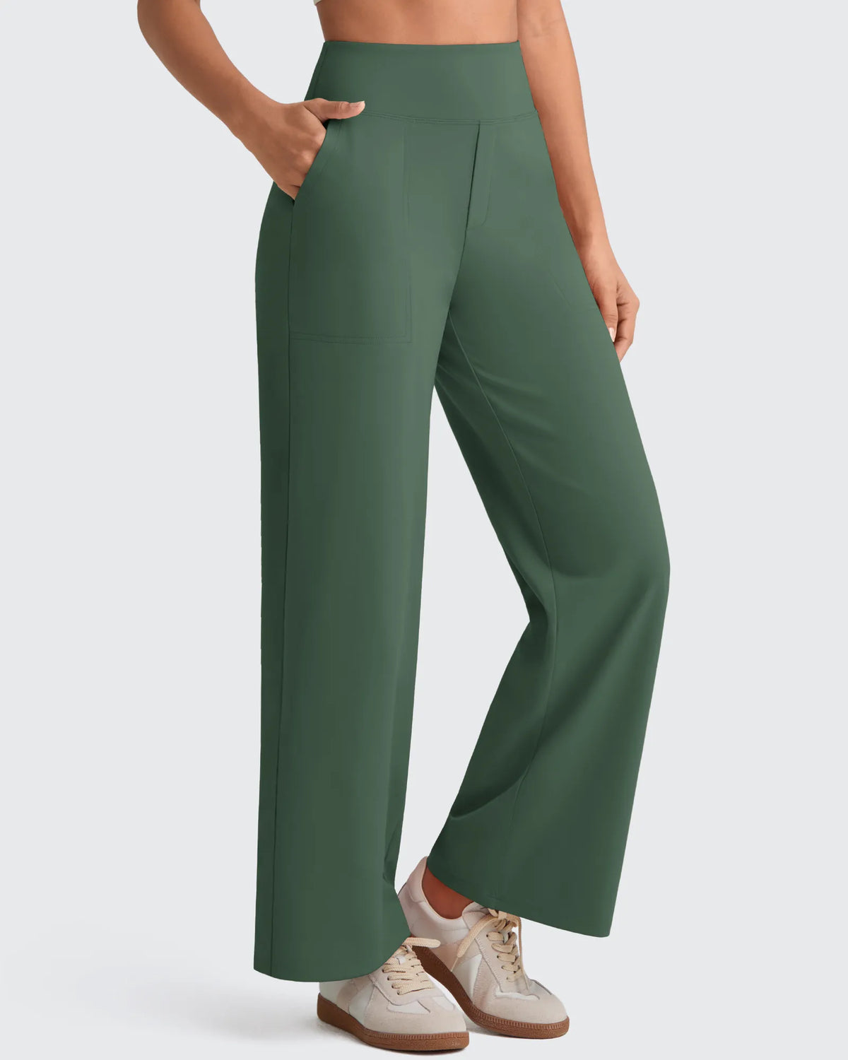 G4Free - EverGoing High Waist Stretch Dressy Cropped Pants Petite -GF25J463BF-XS