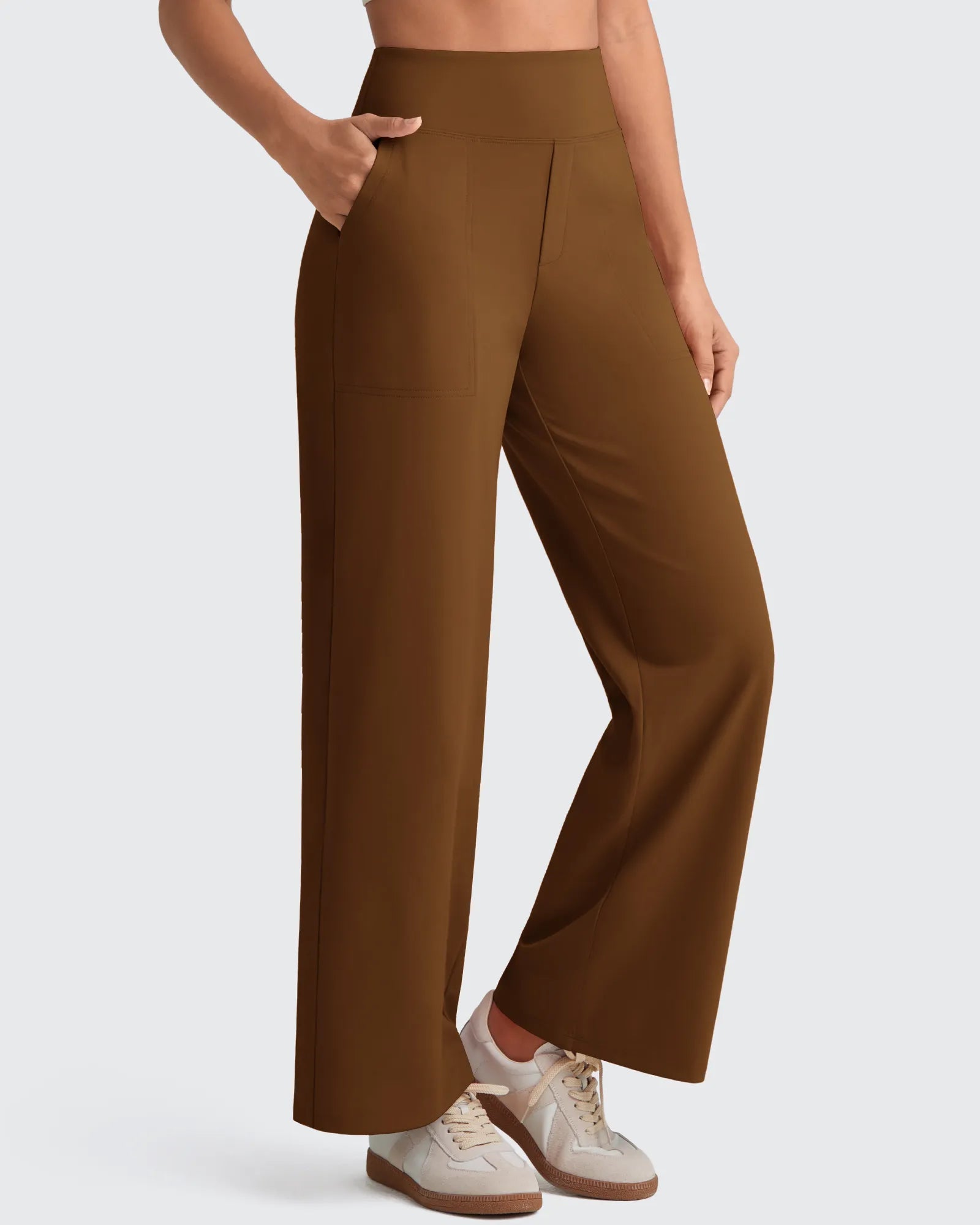 G4Free - EverGoing High Waist Stretch Dressy Cropped Pants Petite -GF25J463BF-XS