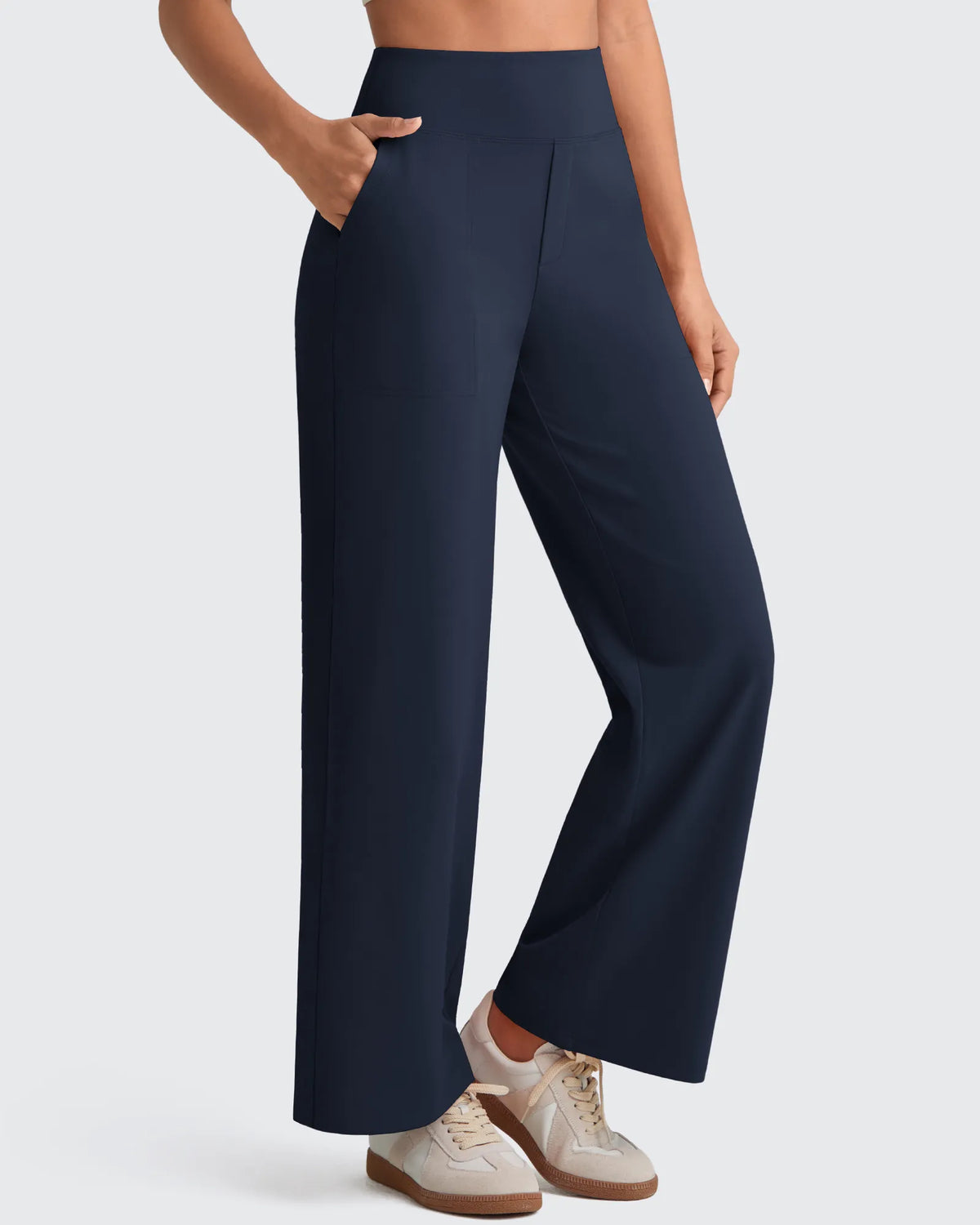 G4Free - EverGoing High Waist Stretch Dressy Cropped Pants Petite -GF25J463BF-XS