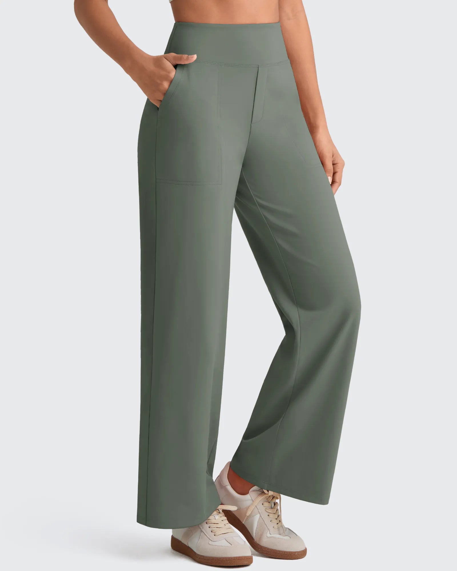 G4Free - EverGoing High Waist Stretch Dressy Cropped Pants Petite -GF25J463BF-XS